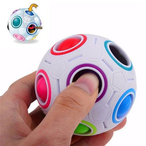 1pcs Strange-shape Magic Cube Toy Desk Toy Anti Stress Rainbow Ball Football Puzzles Stress Reliever