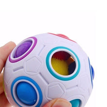 Load image into Gallery viewer, 1pcs Strange-shape Magic Cube Toy Desk Toy Anti Stress Rainbow Ball Football Puzzles Stress Reliever