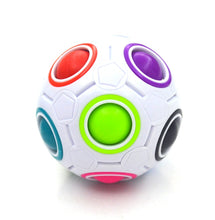 Load image into Gallery viewer, 1pcs Strange-shape Magic Cube Toy Desk Toy Anti Stress Rainbow Ball Football Puzzles Stress Reliever