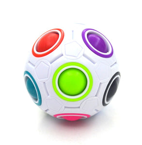 1pcs Strange-shape Magic Cube Toy Desk Toy Anti Stress Rainbow Ball Football Puzzles Stress Reliever