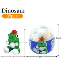 Load image into Gallery viewer, Animal Egg Twisting Series Dog Rooster Rhinoceros Dinosaur Tiger and Rabbit Assembly Building Block Children&#39;s Toys