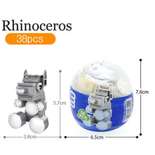 Load image into Gallery viewer, Animal Egg Twisting Series Dog Rooster Rhinoceros Dinosaur Tiger and Rabbit Assembly Building Block Children&#39;s Toys