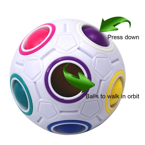 1pcs Strange-shape Magic Cube Toy Desk Toy Anti Stress Rainbow Ball Football Puzzles Stress Reliever